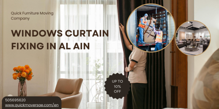 Windows curtain fixing in al ain